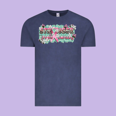 Stronger Than Cancer Cancer Awareness Vintage Tee Designed By Cowgirlartshop