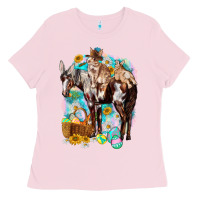 Happy Easter Day Rodeo Ladies Tee | Teevron