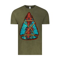 Vintage Olive turquoise glitter aztec arrowhead Vintage Tee - Jasminsmagicworld