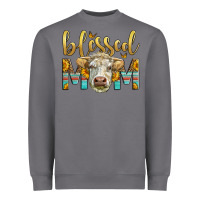 Storm Western Blessed Mom Charolais Bull Heavyweight Sweatshirt - LillyAllenDesigns