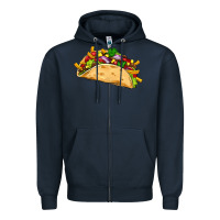 Navy mexican taco Zipper Hoodie - Artiststas