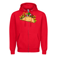 Red mexican taco Zipper Hoodie - Artiststas