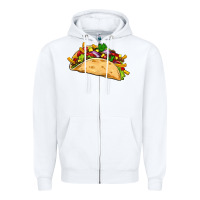White mexican taco Zipper Hoodie - Artiststas