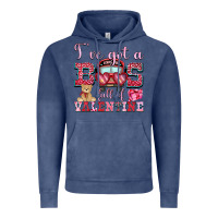 Vintage Denim i've got a bus full of valentine Vintage Hoodie - OliviaCreatesArt