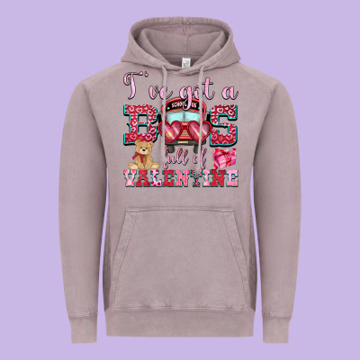 I've Got A Bus Full Of Valentine Vintage Hoodie Designed By Oliviacreatesart