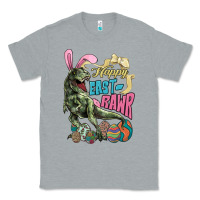 Heather Grey Happy Easter Day T-Rex Classic Tee - HowdyJamesFarm