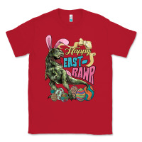 Red Happy Easter Day T-Rex Classic Tee - HowdyJamesFarm