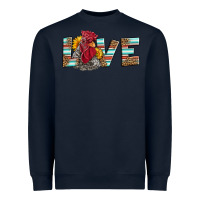 Navy love rooster head Heavyweight Sweatshirt - LillyAllenDesigns