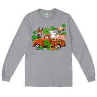 Heather Grey St. Patrick's farm animals and truck Long Sleeve Tee - OliviaCreatesArt