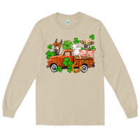 Mushroom St. Patrick's farm animals and truck Long Sleeve Tee - OliviaCreatesArt