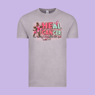 Heal Cancer Luke 1 37 Vintage Tee Designed By Cowgirlartshop