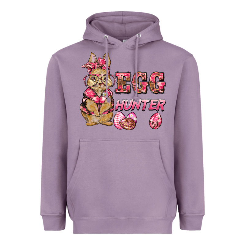 Easter Pink Camouflage Egg Hunter  Bunny Heavyweight Hoodie by BarkalooDesign | Teevron