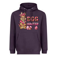 Plum easter pink camouflage egg hunter  bunny Heavyweight Hoodie - BarkalooDesign