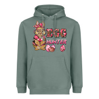 Sage easter pink camouflage egg hunter  bunny Heavyweight Hoodie - BarkalooDesign