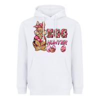 White easter pink camouflage egg hunter  bunny Heavyweight Hoodie - BarkalooDesign