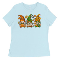 Baby Blue Fall Gnomes Ladies Tee - texasbilliewilder