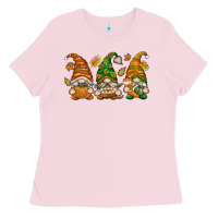 Bubblegum Pink Fall Gnomes Ladies Tee - texasbilliewilder