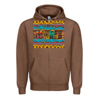 Chestnut western home wind wheel sunflowers Zipper Hoodie - Artiststas