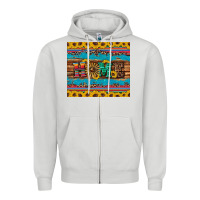 Dove Grey western home wind wheel sunflowers Zipper Hoodie - Artiststas