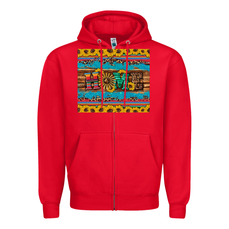 Western Home Wind Wheel Sunflowers Zipper Hoodie by Artiststas | Teevron