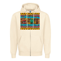 Sandshell western home wind wheel sunflowers Zipper Hoodie - Artiststas
