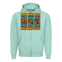 Seafoam western home wind wheel sunflowers Zipper Hoodie - Artiststas