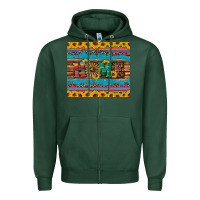 Sports Green western home wind wheel sunflowers Zipper Hoodie - Artiststas