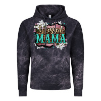 Cloud Black blessed mama Vintage Hoodie - OliviaCreatesArt