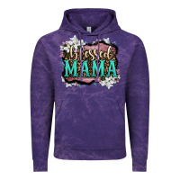 Cloud Purple blessed mama Vintage Hoodie - OliviaCreatesArt