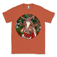 Copper Brown Cow Christmas Classic Tee - RanaPortraitStore