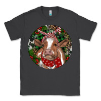 Smoke Brown Cow Christmas Classic Tee - RanaPortraitStore