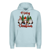 Blue Mist Merry Christmas Gnomes Premium Hoodie - RanaPortraitStore