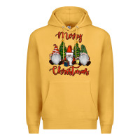 Mustard Merry Christmas Gnomes Premium Hoodie - RanaPortraitStore