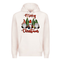 Pale Pink Merry Christmas Gnomes Premium Hoodie - RanaPortraitStore