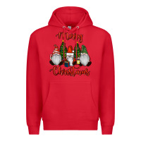 Red Merry Christmas Gnomes Premium Hoodie - RanaPortraitStore