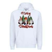 White Merry Christmas Gnomes Premium Hoodie - RanaPortraitStore