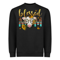 Black Western Blessed Mom Baby Calf Heavyweight Sweatshirt - LillyAllenDesigns