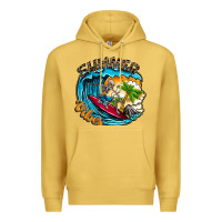 Antique Gold Summer Vibes Premium Hoodie - CowhideDigitalArt