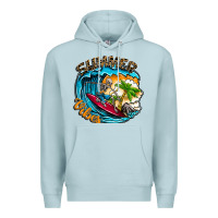 Blue Mist Summer Vibes Premium Hoodie - CowhideDigitalArt