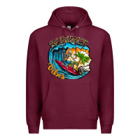 Burgundy Summer Vibes Premium Hoodie - CowhideDigitalArt