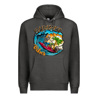 Charcoal Heather Summer Vibes Premium Hoodie - CowhideDigitalArt