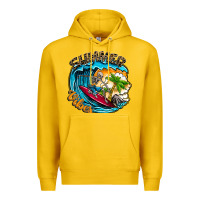 Lemon Summer Vibes Premium Hoodie - CowhideDigitalArt