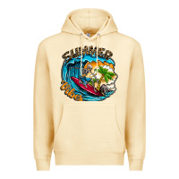 Pina Colada Summer Vibes Premium Hoodie - CowhideDigitalArt