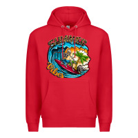 Red Summer Vibes Premium Hoodie - CowhideDigitalArt