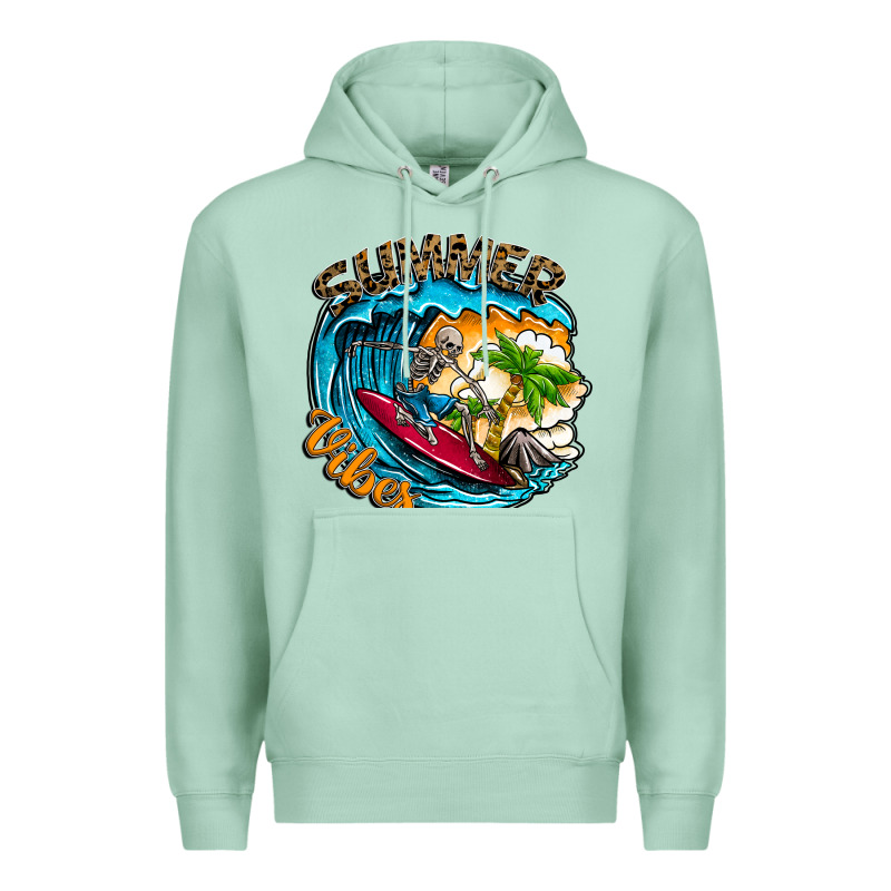 Summer Vibes Premium Hoodie by CowhideDigitalArt | Teevron