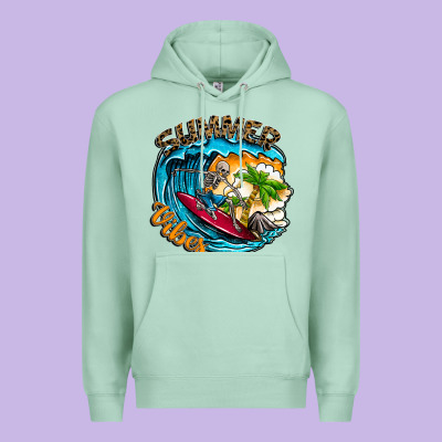 Summer Vibes Premium Hoodie Designed By Cowhidedigitalart