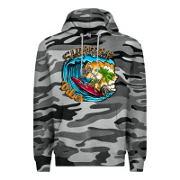 Slate Camo Summer Vibes Premium Hoodie - CowhideDigitalArt