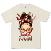 Bone Baseball Mom Messy Bun Premium Tee - texasbilliewilder