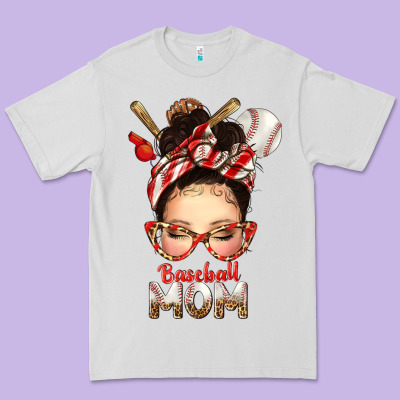 Baseball Mom Messy Bun Premium Tee Designed By Texasbilliewilder