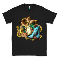 Black Cow skull Cowboy boots hats sunflowers Classic Tee - HowdyJamesFarm